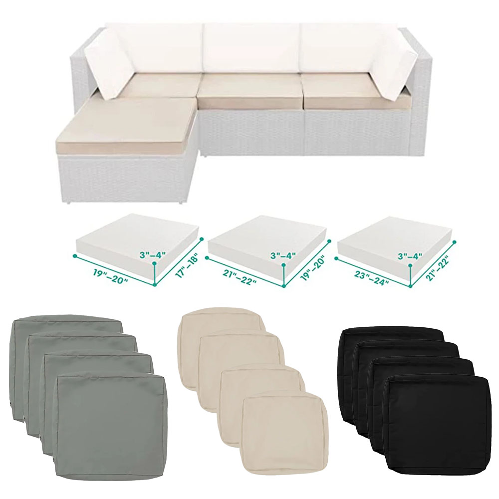 Outdoor Furniture Set Sale - Lot de 4 housses de coussin