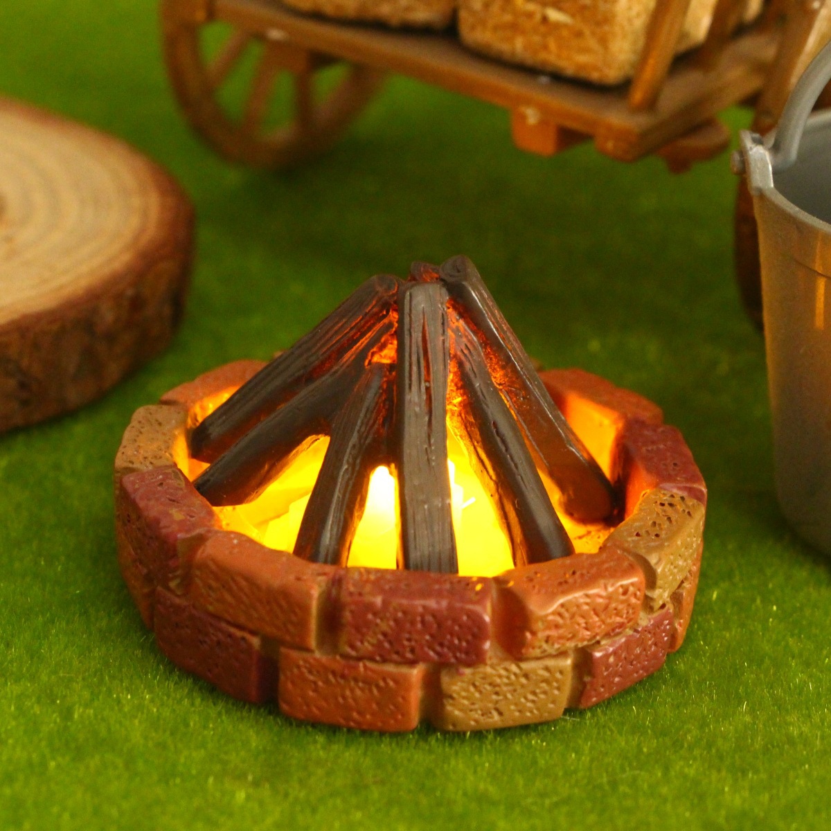 Outdoor Furniture Resin - Maison de poupée, Mini cheminée nu