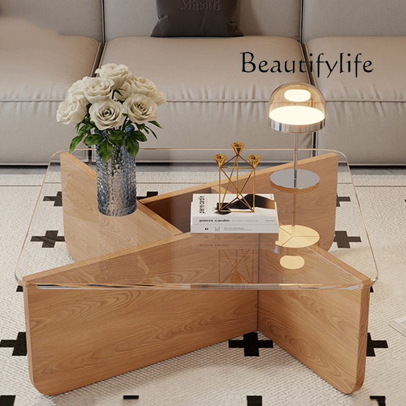 Outdoor Furniture Italian - Mécanisme Table d'appoint transparente livres organisateur