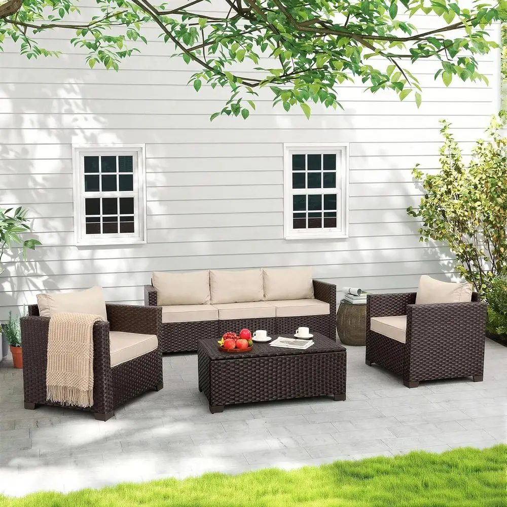 Outdoor Furniture With Storage For Cushions - Ensemble de meubles de patio d'extérieur