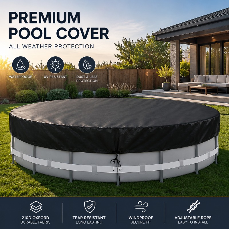 Outdoor Furniture For Pool - Housse de piscine ronde Oxford imperméable