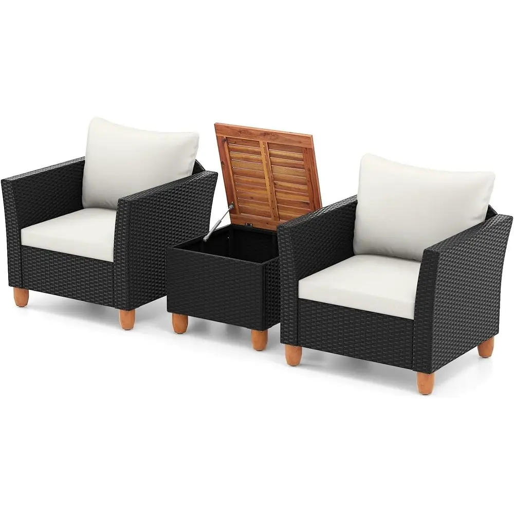 Outdoor Furniture With Storage For Cushions - Ensemble de meubles de patio extérieur