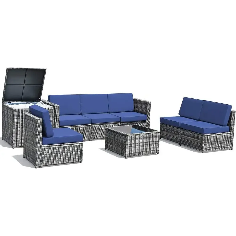 Outdoor Furniture With Storage For Cushions - Ensemble de meubles de patio en