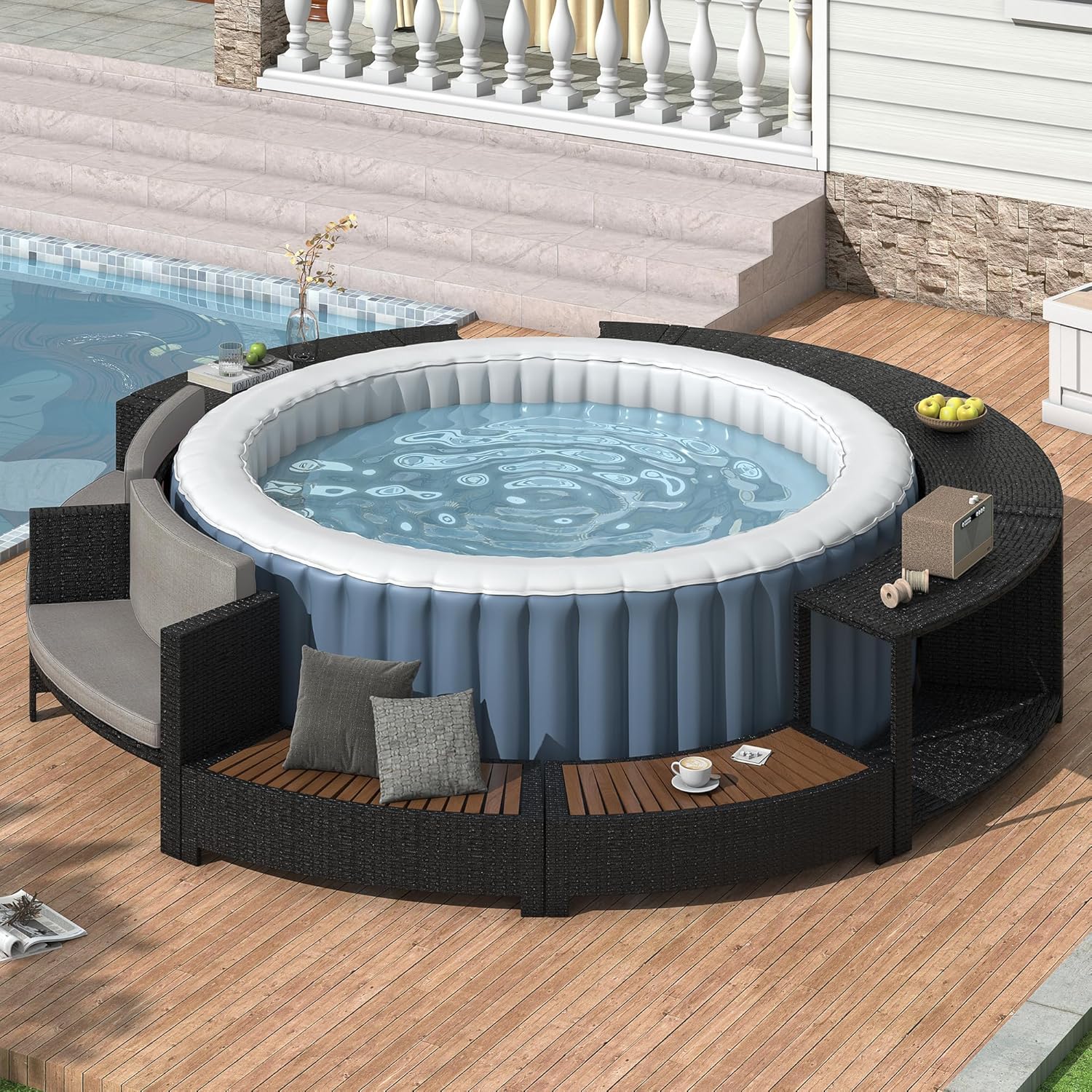 Ensemble de canapés de patio e - Outdoor Furniture With Storage For Cushions avis et prix
