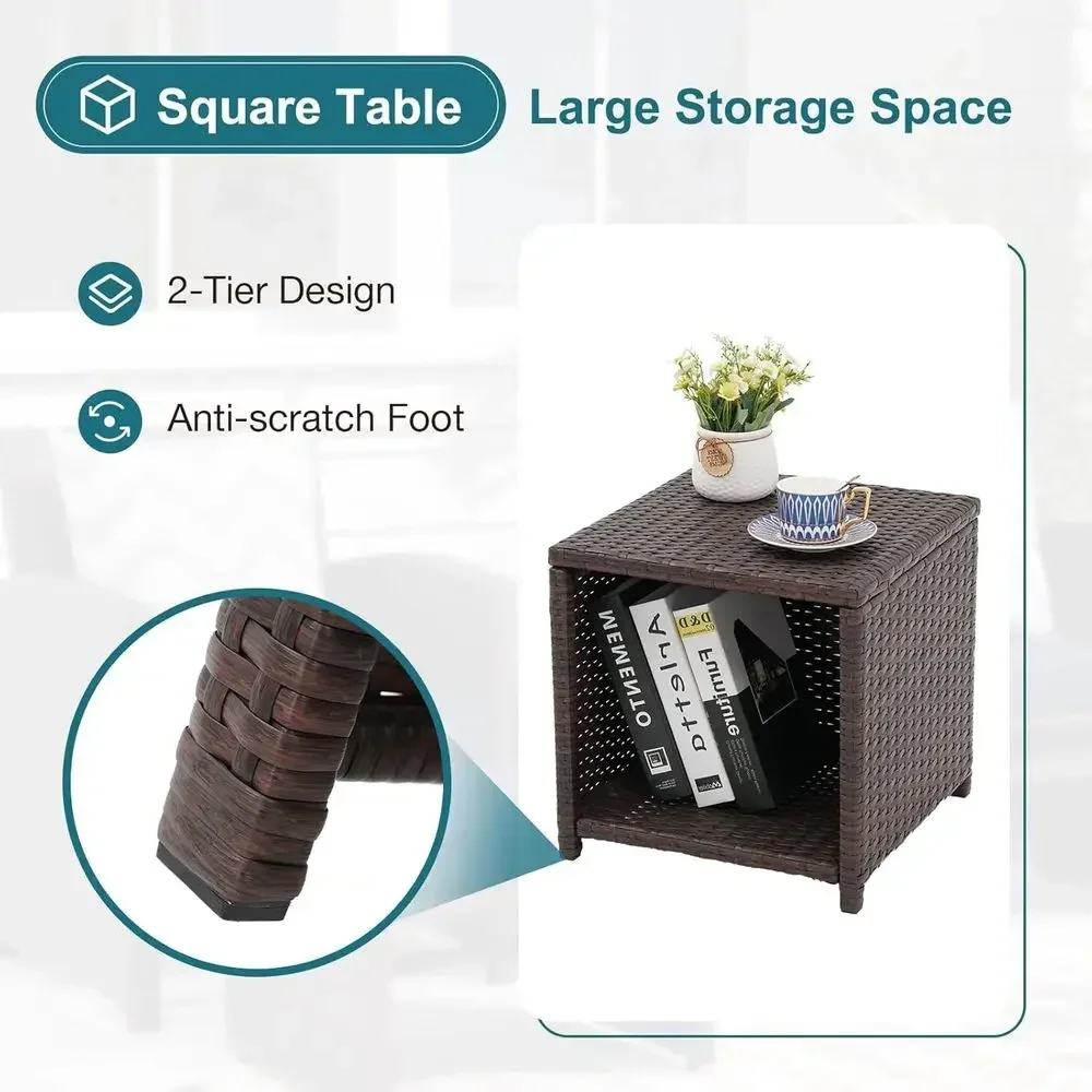 Ensemble de meubles de patio e - Outdoor Furniture With Storage For Cushions avis et prix