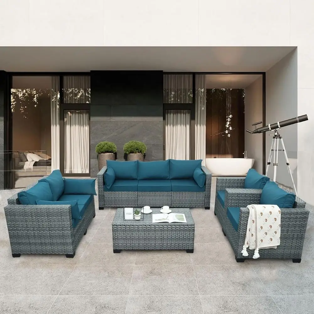 Ensemble de meubles de patio e - Outdoor Furniture With Storage For Cushions avis et prix
