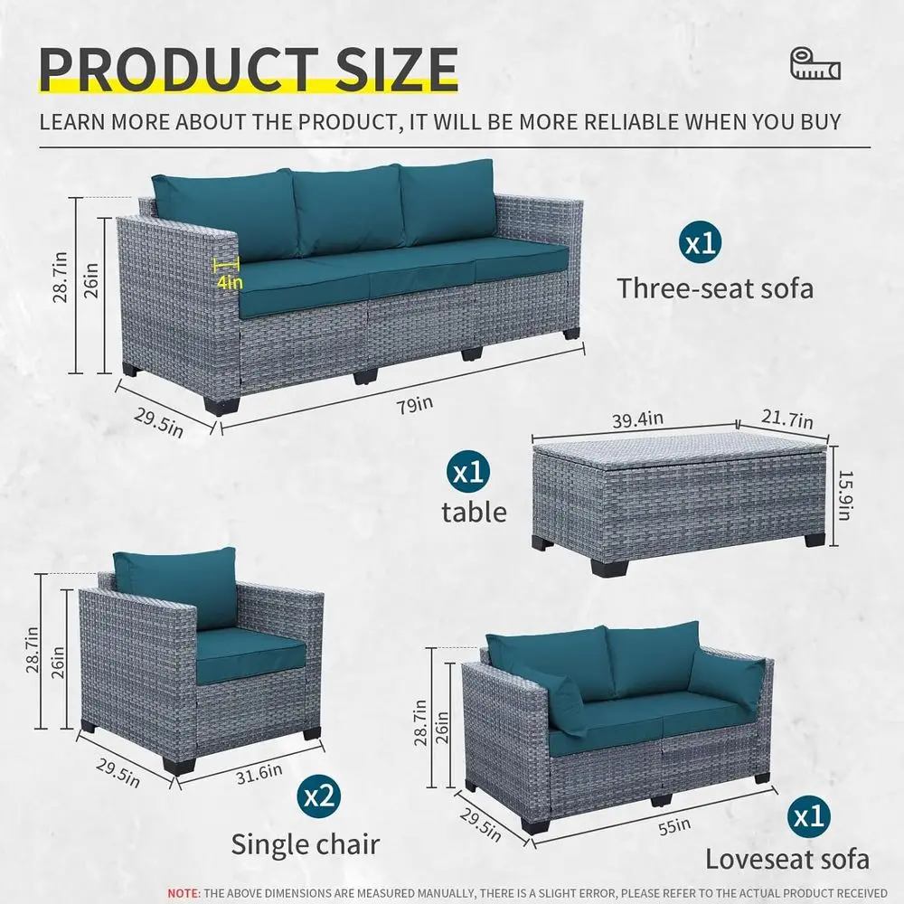 Ensemble de meubles de patio e - Outdoor Furniture With Storage For Cushions avis et prix