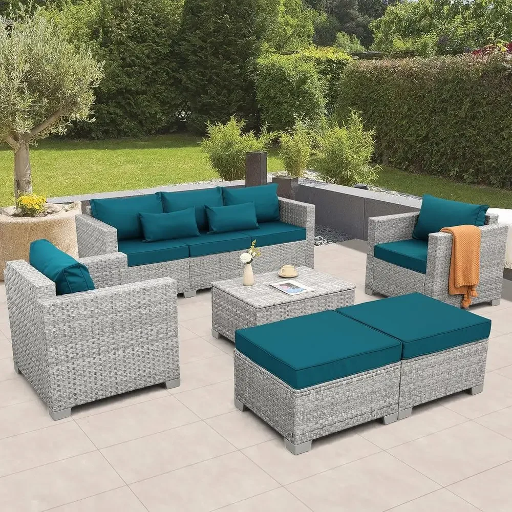 Ensemble de meubles de patio d - Outdoor Furniture With Storage For Cushions avis et prix