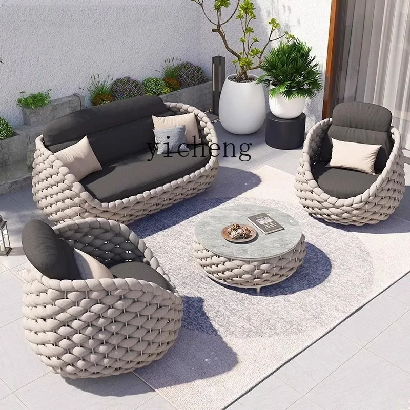 Canapé d'extérieur cour villa  - Outdoor Furniture Resin avis et prix