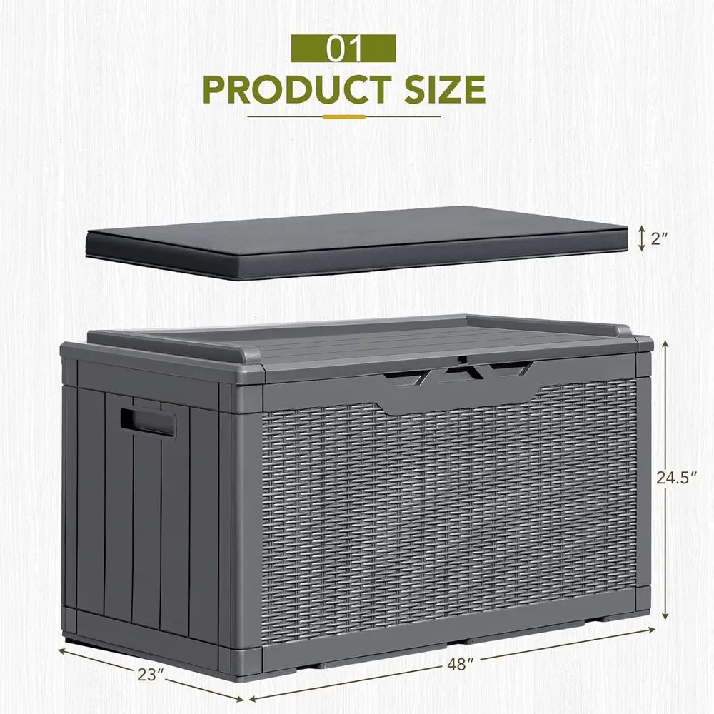 Boîte de rangement verrouillab - Outdoor Furniture With Storage For Cushions avis et prix