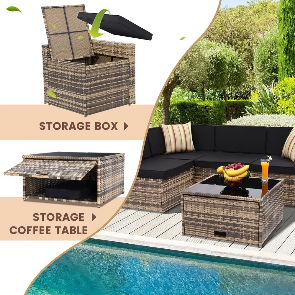 Ensemble de meubles de patio e - Outdoor Furniture With Storage For Cushions avis et prix