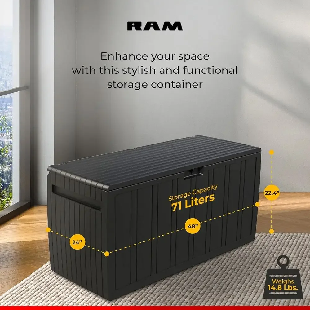 Bac de rangement extérieur bru - Outdoor Furniture With Storage For Cushions avis et prix