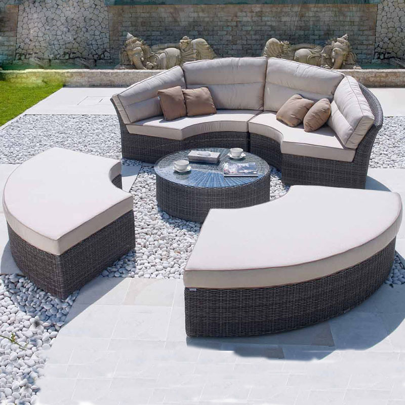 Ensemble de canapé-lit rond en - Outdoor Daybed Furniture avis et prix