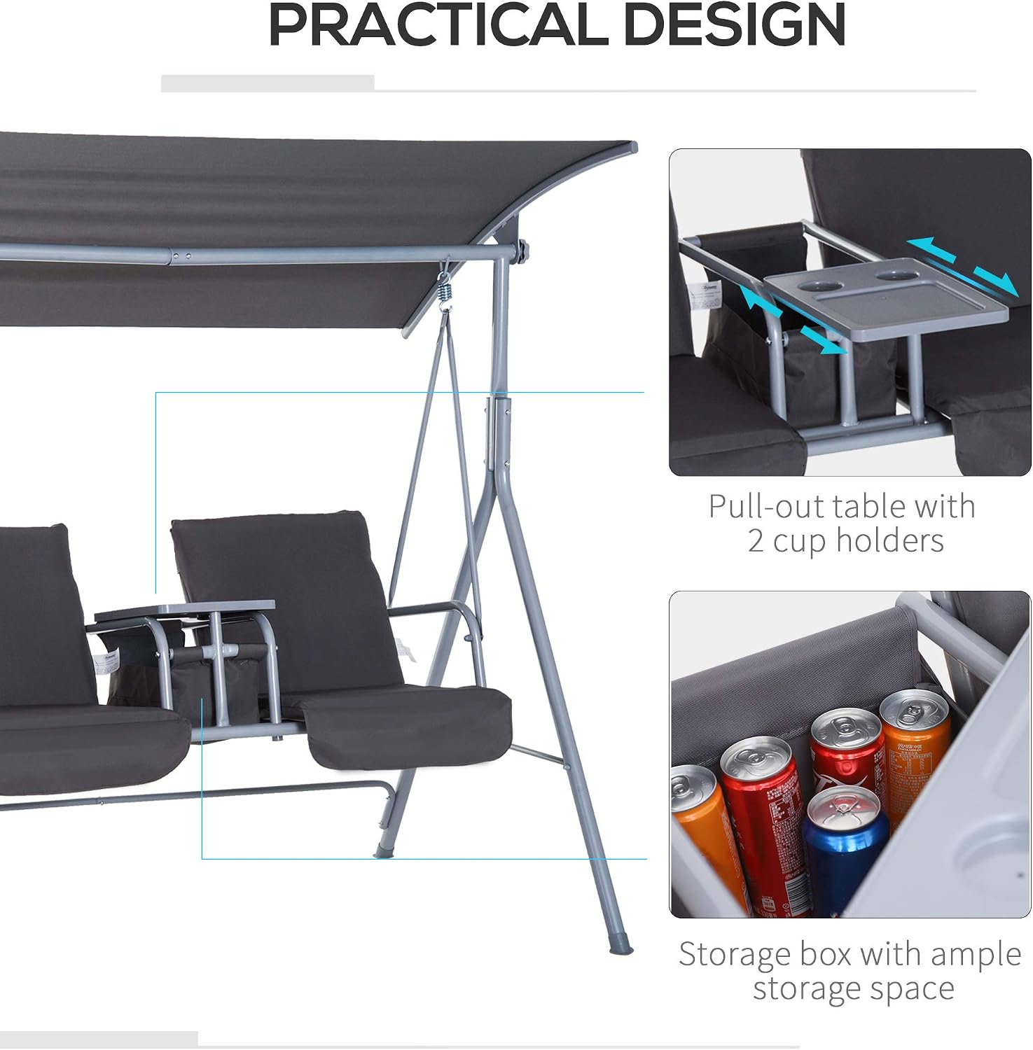 Balançoire de véranda extérieu - Outdoor Furniture With Storage For Cushions avis et prix