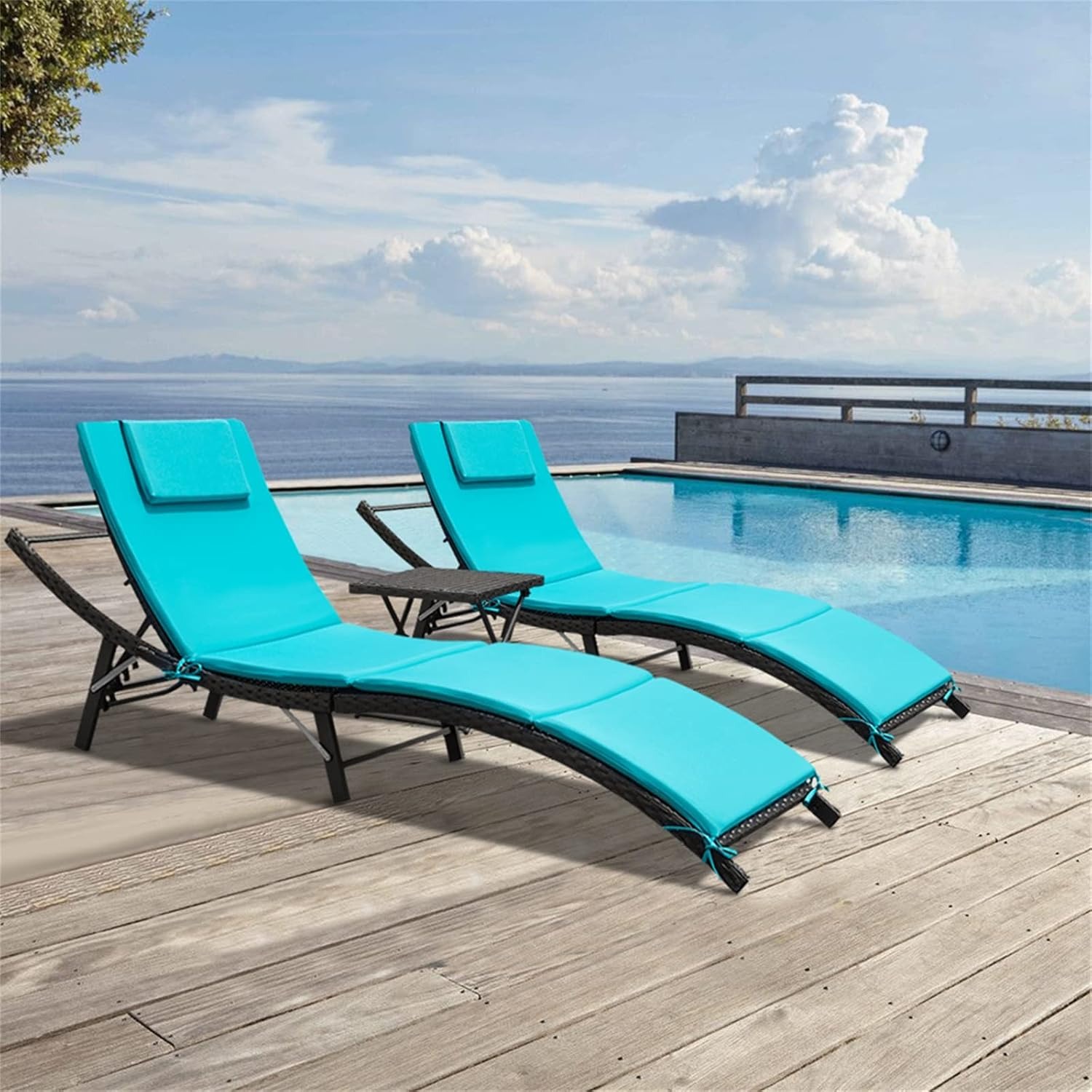 Ensemble de 3 chaises longues  - Outdoor Furniture Bali avis et prix