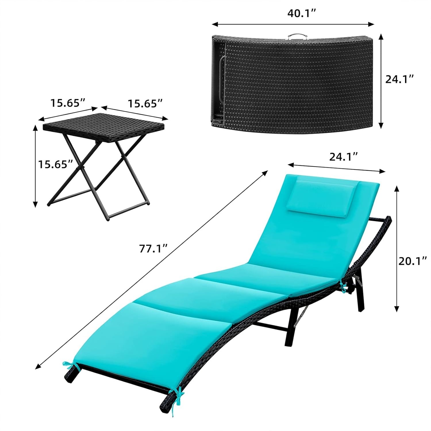 Ensemble de 3 chaises longues  - Outdoor Furniture Bali avis et prix