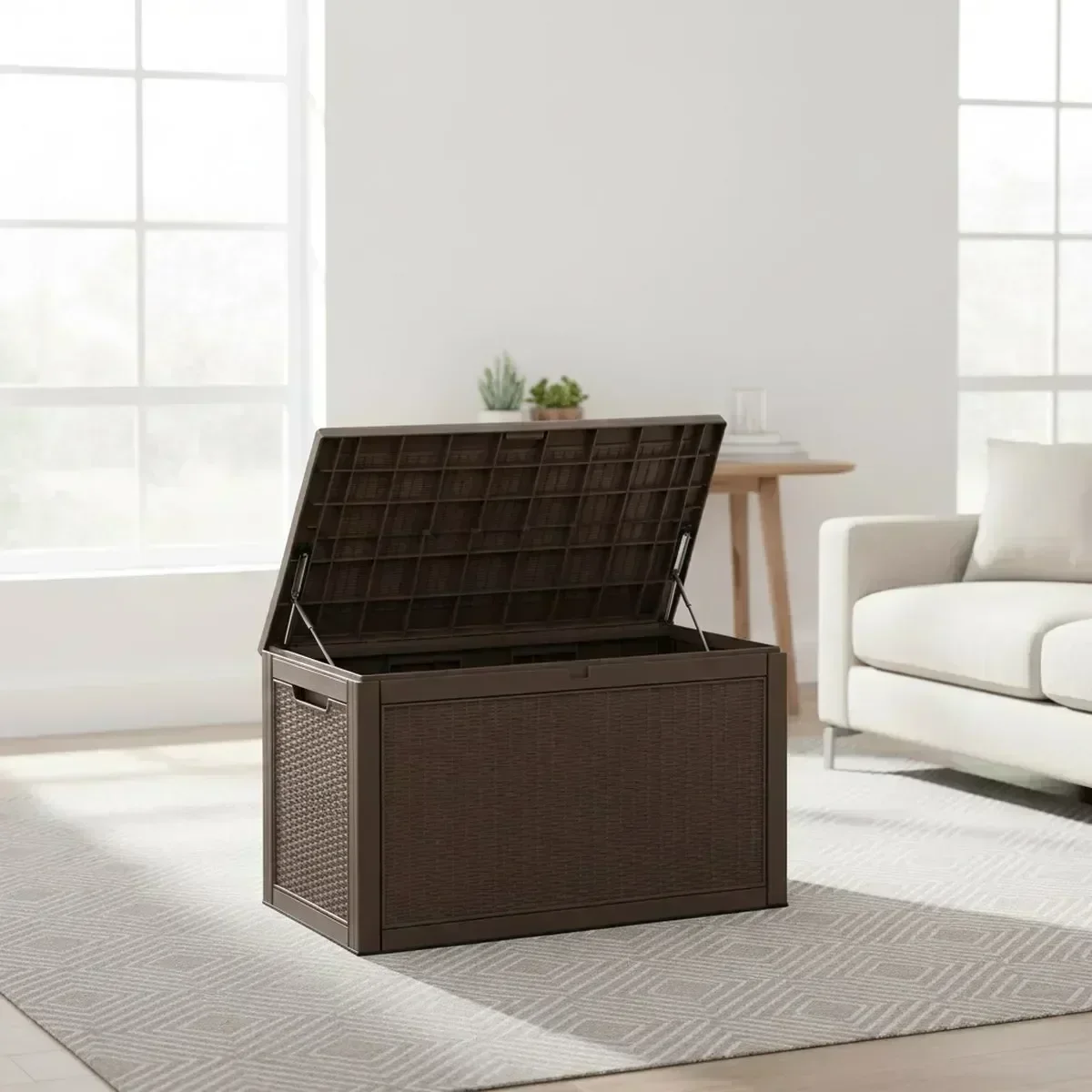 Grand banc de rangement extéri - Outdoor Furniture With Storage For Cushions avis et prix