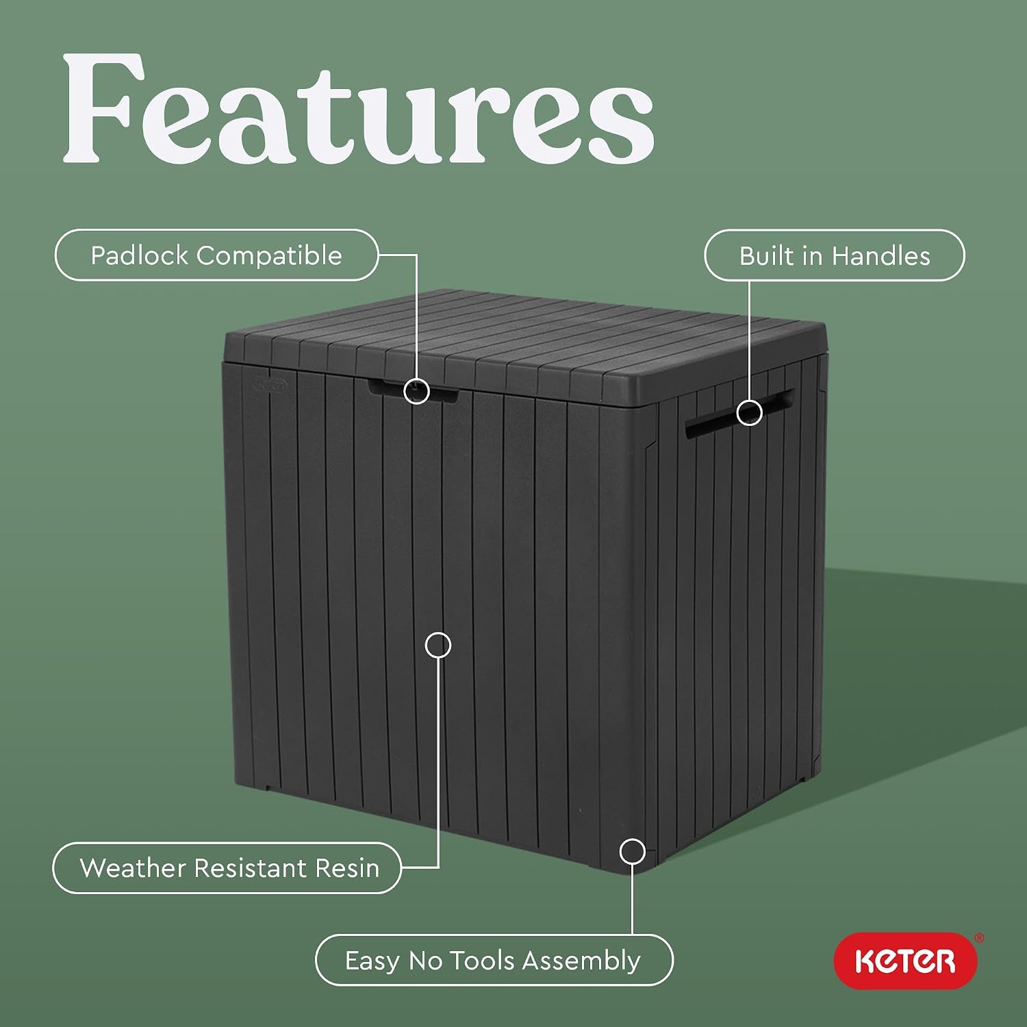 Keter City Boîte de rangement  - Outdoor Furniture Resin avis et prix