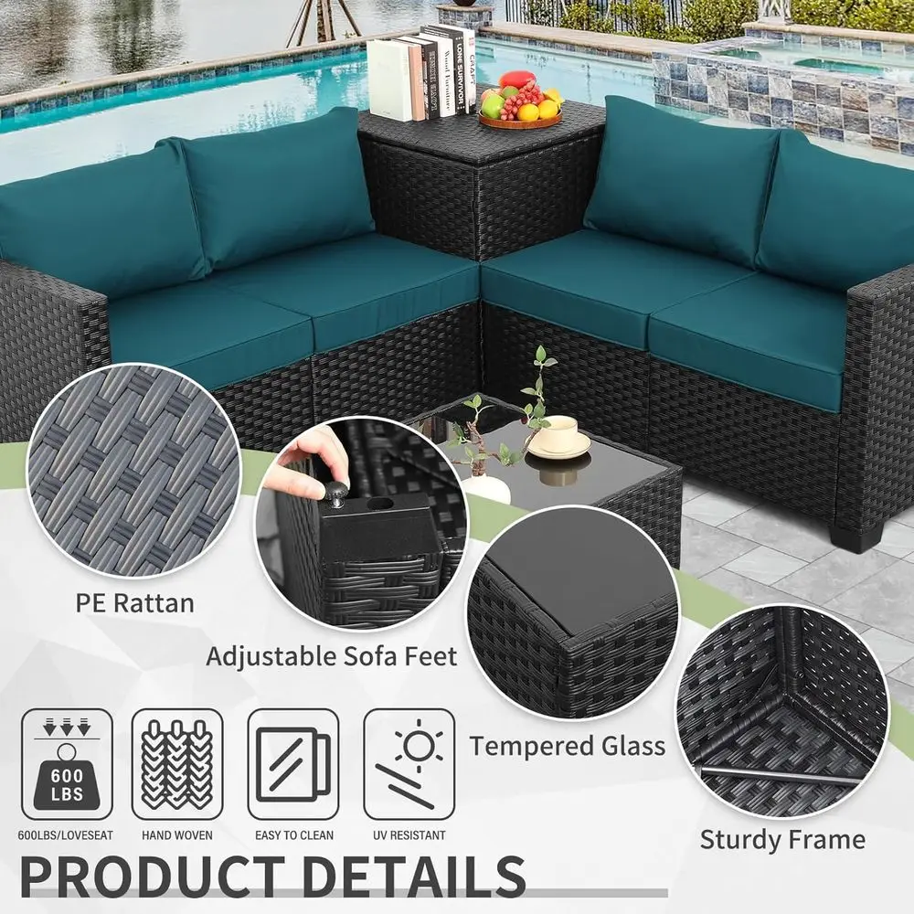 Ensemble de meubles de patio e - Outdoor Furniture With Storage For Cushions avis et prix