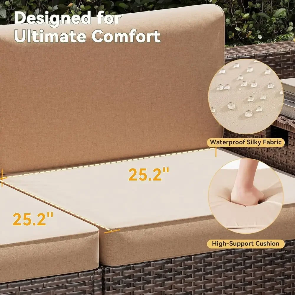 Ensemble de meubles d'extérieu - Outdoor Furniture With Storage For Cushions avis et prix