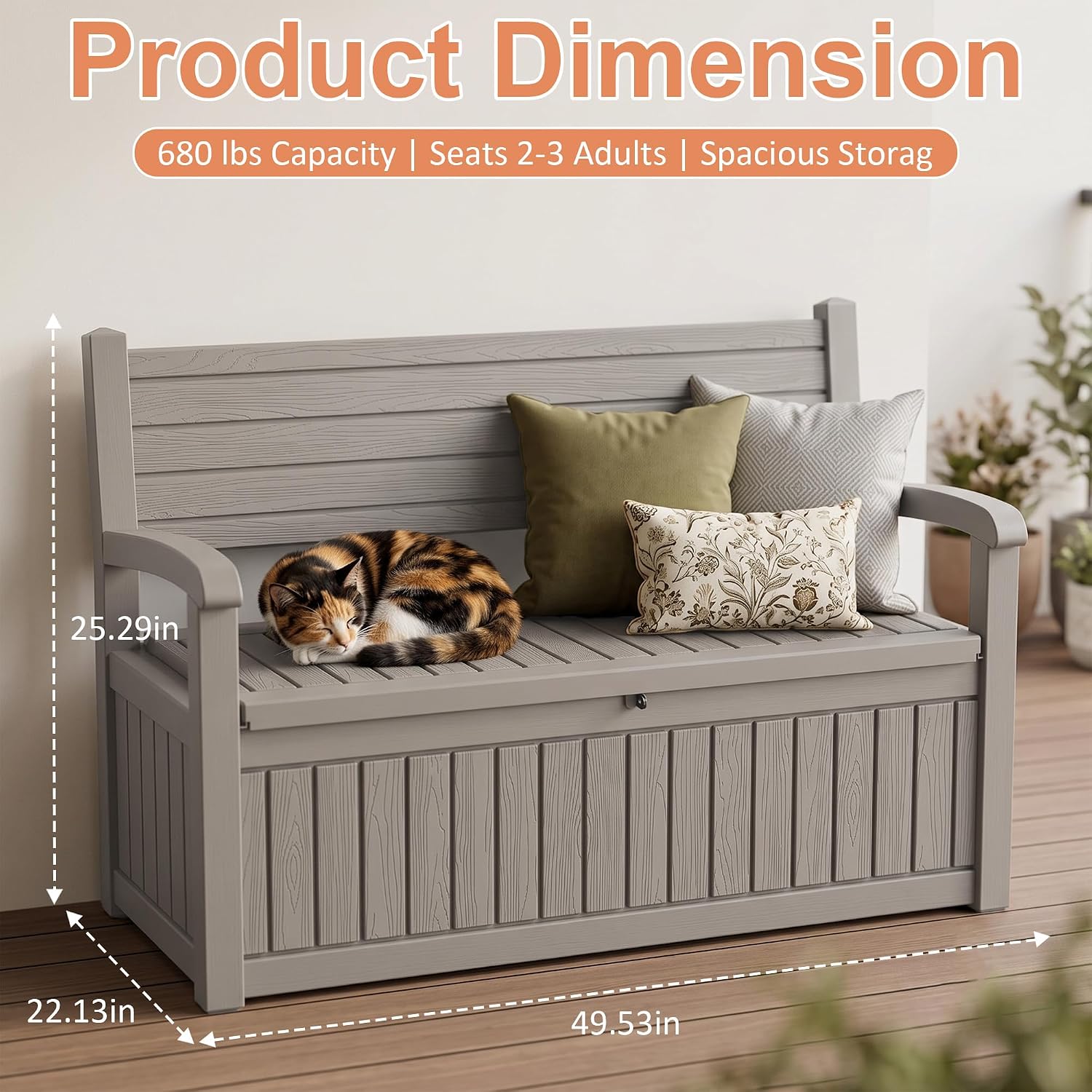 Banc de rangement extérieur 10 - Outdoor Furniture Resin avis et prix