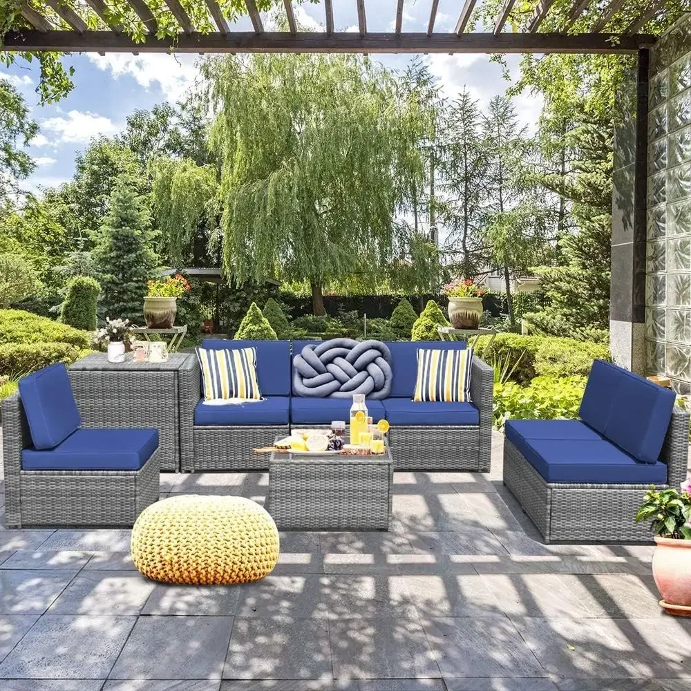 Ensemble de meubles de patio e - Outdoor Furniture With Storage For Cushions avis et prix