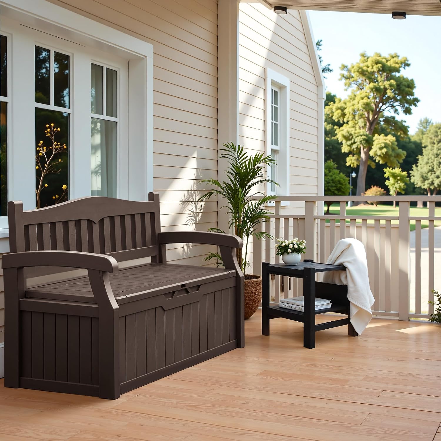 Banc de rangement extérieur en - Outdoor Furniture Resin avis et prix