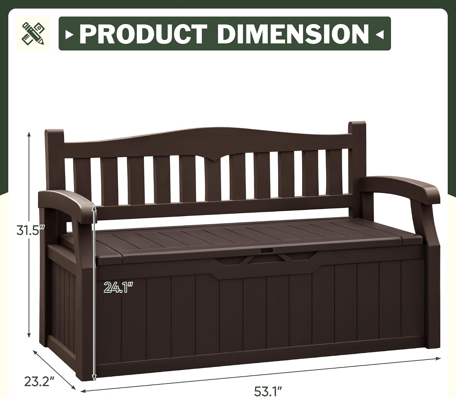 Banc de rangement extérieur en - Outdoor Furniture Resin avis et prix