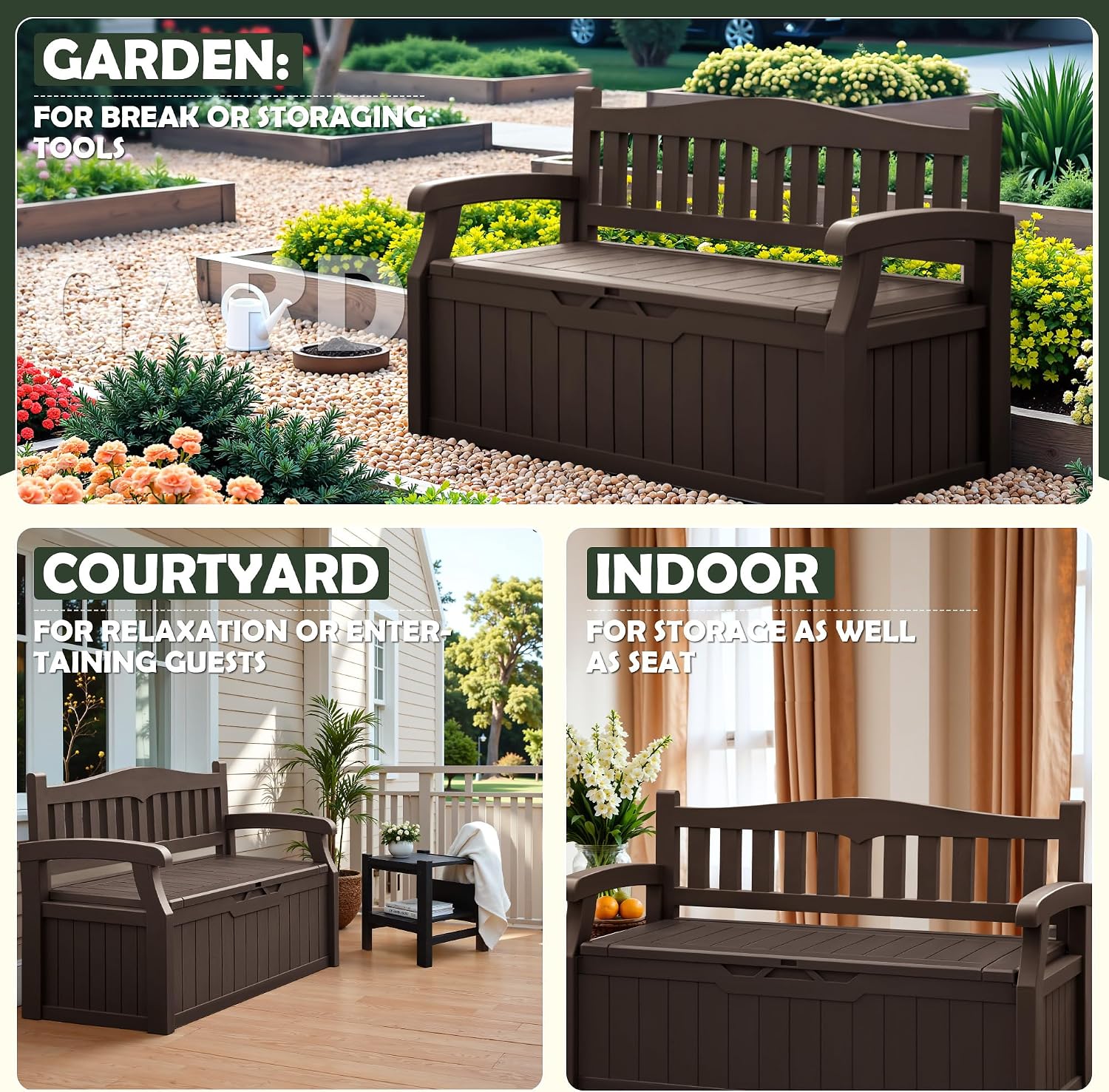 Banc de rangement extérieur en - Outdoor Furniture Resin avis et prix